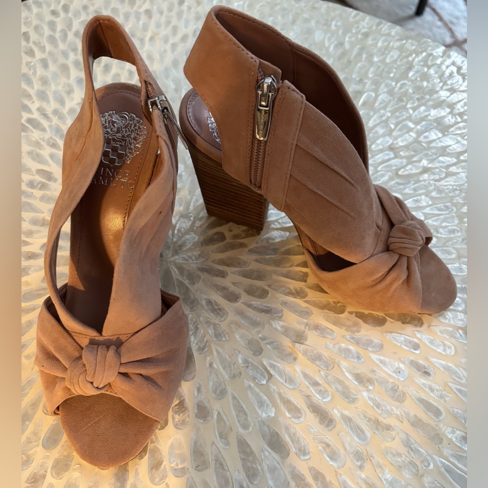Vince Camuto Brown Knotted Heeled Sandals